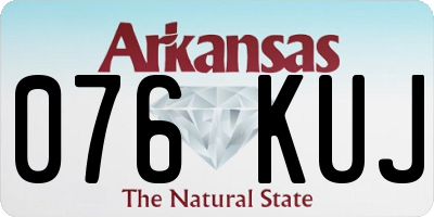 AR license plate 076KUJ