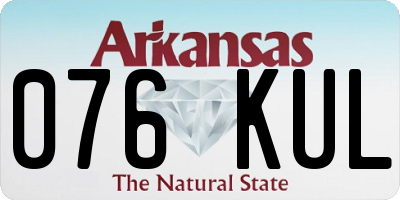 AR license plate 076KUL