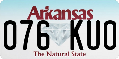 AR license plate 076KUO