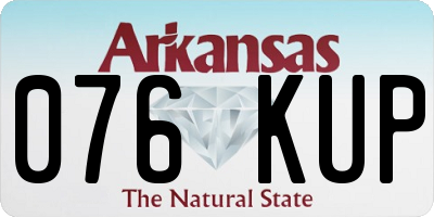 AR license plate 076KUP