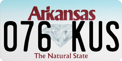 AR license plate 076KUS
