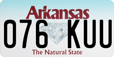 AR license plate 076KUU