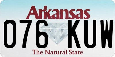 AR license plate 076KUW
