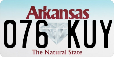 AR license plate 076KUY