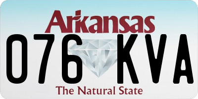 AR license plate 076KVA