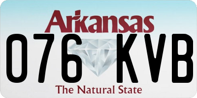 AR license plate 076KVB