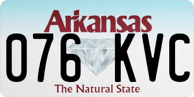 AR license plate 076KVC