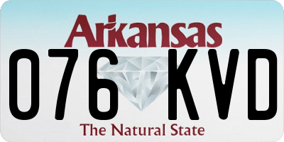 AR license plate 076KVD