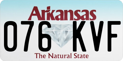AR license plate 076KVF