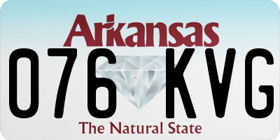 AR license plate 076KVG