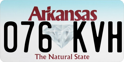 AR license plate 076KVH