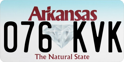AR license plate 076KVK