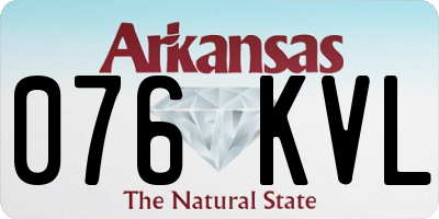 AR license plate 076KVL
