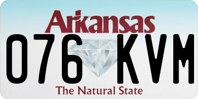 AR license plate 076KVM