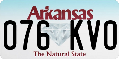 AR license plate 076KVO
