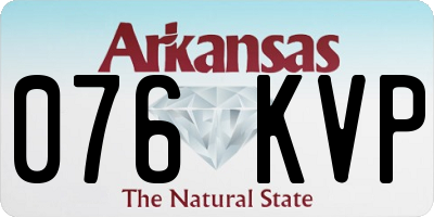 AR license plate 076KVP