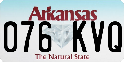 AR license plate 076KVQ