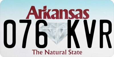 AR license plate 076KVR