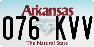 AR license plate 076KVV