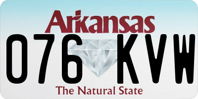 AR license plate 076KVW