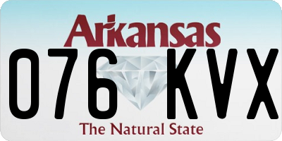 AR license plate 076KVX
