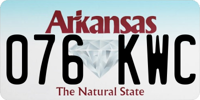 AR license plate 076KWC