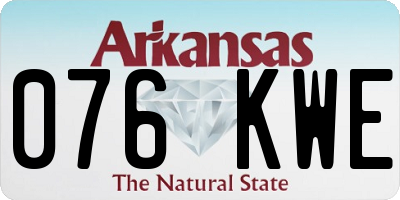 AR license plate 076KWE