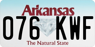 AR license plate 076KWF