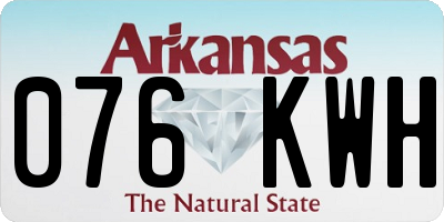 AR license plate 076KWH
