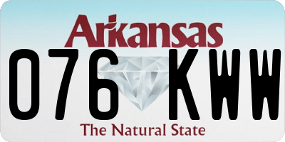 AR license plate 076KWW