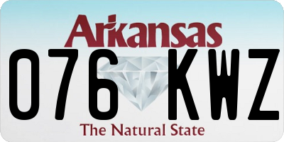 AR license plate 076KWZ