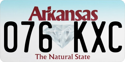 AR license plate 076KXC