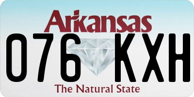 AR license plate 076KXH
