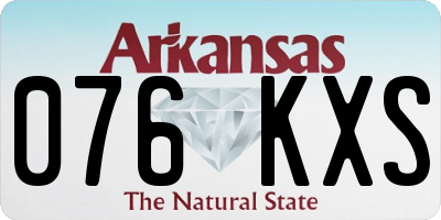 AR license plate 076KXS