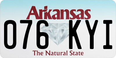 AR license plate 076KYI