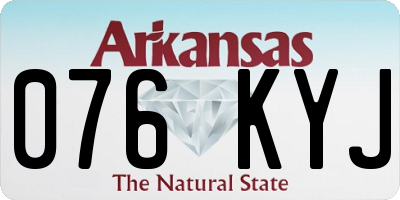 AR license plate 076KYJ