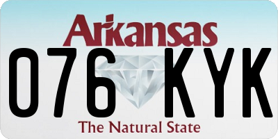 AR license plate 076KYK