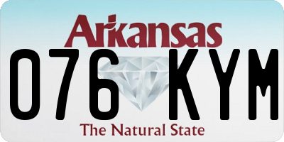 AR license plate 076KYM