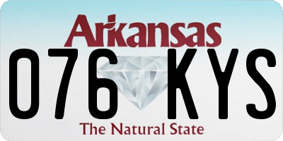 AR license plate 076KYS