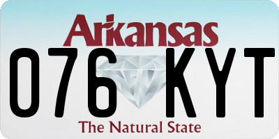 AR license plate 076KYT