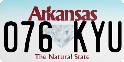 AR license plate 076KYU