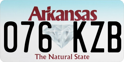 AR license plate 076KZB