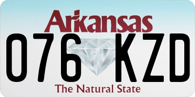 AR license plate 076KZD