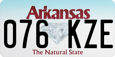 AR license plate 076KZE