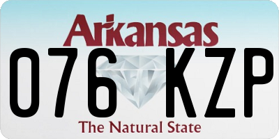 AR license plate 076KZP