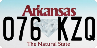 AR license plate 076KZQ