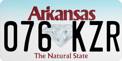 AR license plate 076KZR