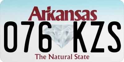AR license plate 076KZS