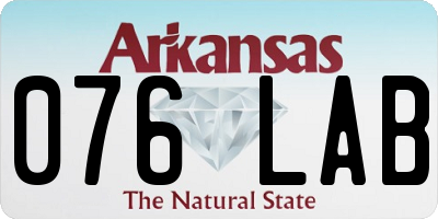 AR license plate 076LAB