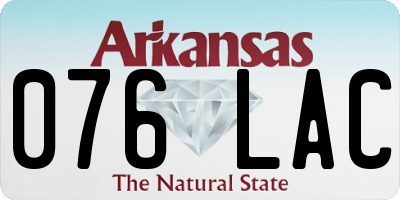 AR license plate 076LAC
